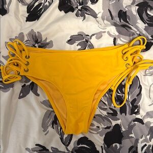 Women’s Hollister Yellow Bikini Bottom with Side Ties